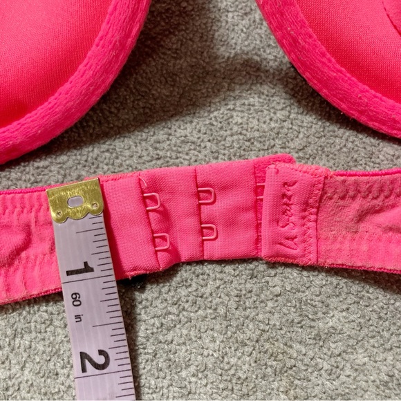 LA SENZA 38C Hot neon pink and black lace underwire t-shirt bra ~ Barbiecore C38 - Picture 10 of 14